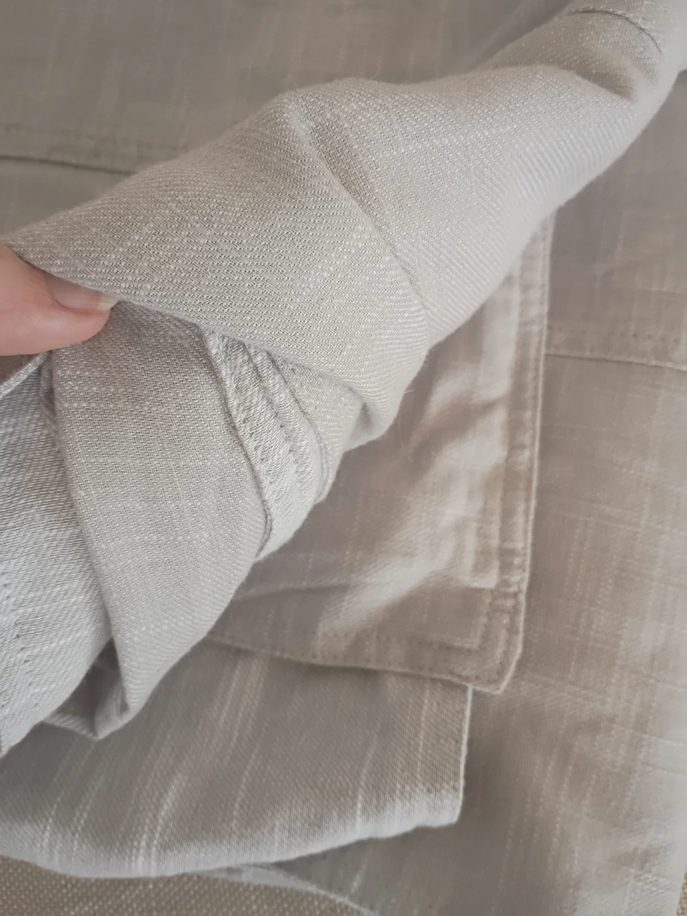 Pottery Barn Soft Chambray Duvet Cover In Light Gray